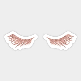 Pretty Rosegold Eye Lashes Sticker